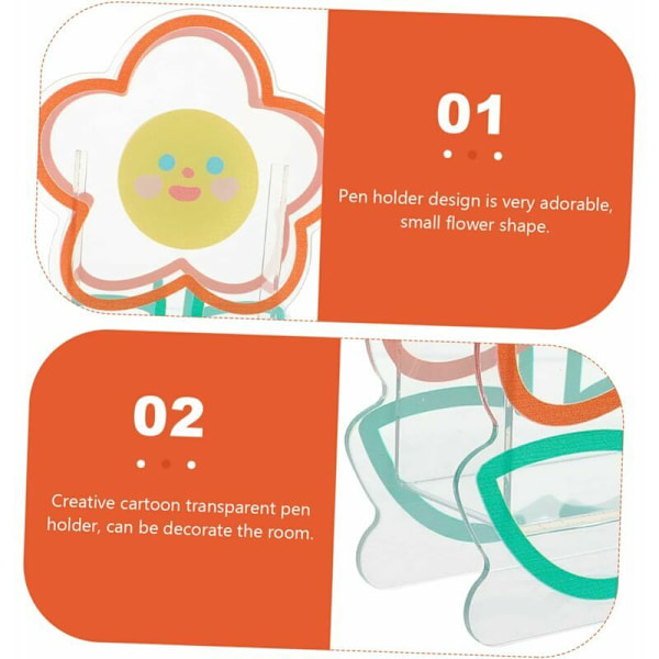 Tegneserie penneholder akryl vase transparent opbevaringsboks transparent vase akryl penneholder pige makeup børste