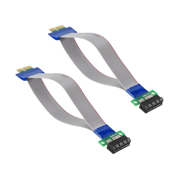 2 stk PCI-Express PCI-E 1X Kort Forlengelseskabel Lengde 20Cm