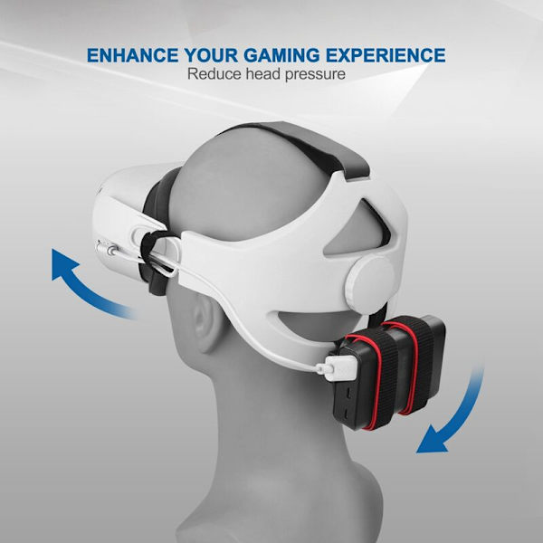 VR Extern Batteri Fästfäste Justerbar Huvudrem Batterihållare Batterihållare VR Tillbehör