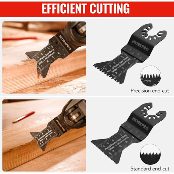 23 stk. Oscillerende Savklinger, Oscillerende Multiværktøjs Tilbehørssæt, Universal Savklinge til Dremel, Bosch, Makita, Dewalt osv.