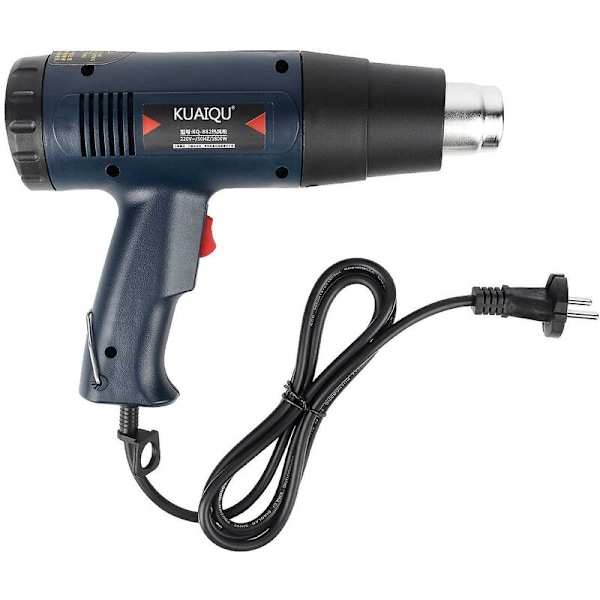 Digital elektrisk varmluftpistol med LED-skjerm 1800W med 7 tips, trinnløs justerbar temperaturkontroll, termisk blåser, ny Kq881