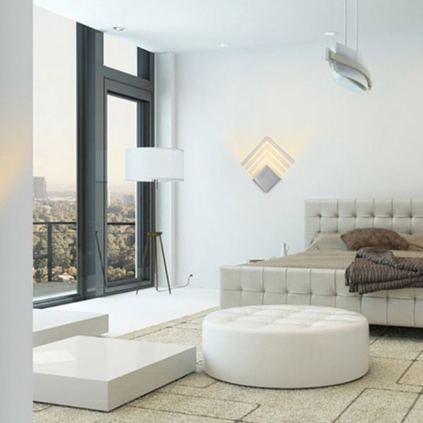 Moderne LED væglampe til badeværelse soveværelse væg 6W væglampe hvid indendørs belysning lampe LED væglampe indendørs belysning sort