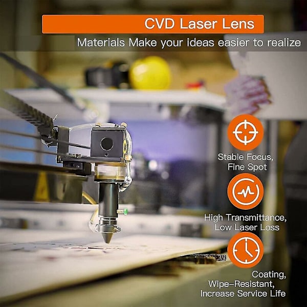 20mm F <br/> [Hög kvalitet]: 20mm CO2-laserlinsen är gjord av CVD Znse-material, precisionsskiva polering och slipningsprocess, hög temperatur