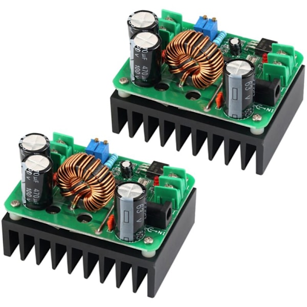 2X DC/DC Spenningsomformer 10-60V til 12-80V Regulator 600W Automatisk Strømforsyningstransformator Justerbar Utgangsstabiliseringsplate