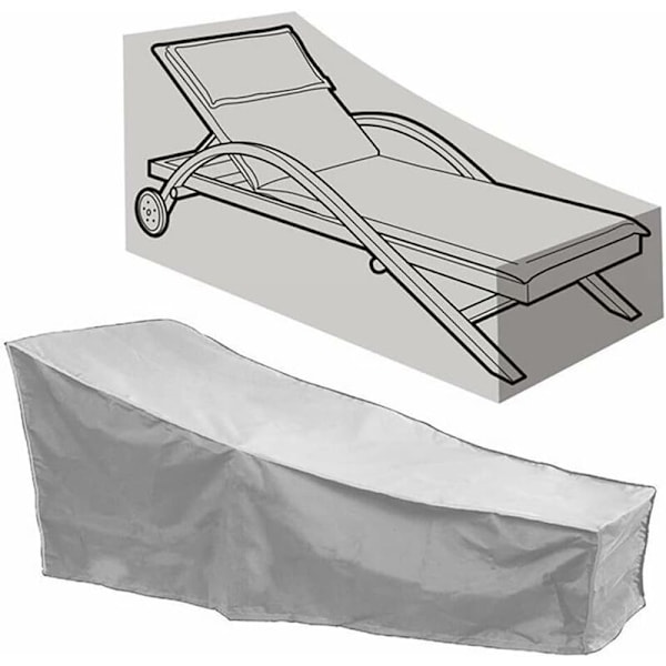 Trädgårdssolstolsskydd, 200x75x40x70cm Skyddande Överdrag för Strandstol, Vattentät, Vindtätt, Anti-UV, Solstolsskydd, Utomhus Sol
