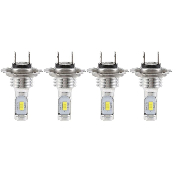 4 stk Mini H7 + H7 Combo LED Forlygte Sæt Pærer Høj Lav Stråle 240w 52000lm 6000k Sæt Super Hvid