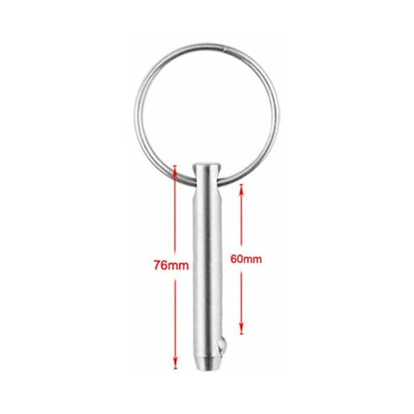 4 stk hurtigutløserkulepinner, 316 rustfritt stål 6,3 mm diameter hurtigutløserpinner med fjærbelastet kuleende