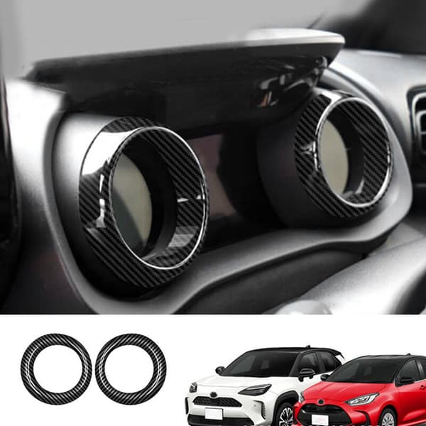 Bil Fiber Interiør Instrument Panel Dashboard Ramme Cover Trim til Yaris 2020 2021