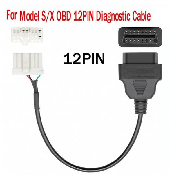 Ny OBD 12PIN elektronisk diagnostisk kabel til Model S/X