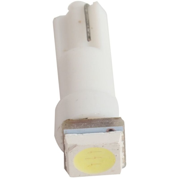30-pakning T5 1-5050-SMD LED-instrumentlys for bil/motorsykkel, indikatorlampe, dashbord (hvit)