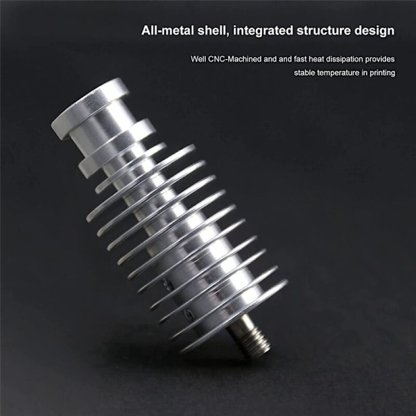 2X för I3 Hotend 12V med 2 st Härdat Stål 0,4 mm Munstycken V6 Extruder 3D-utskrift