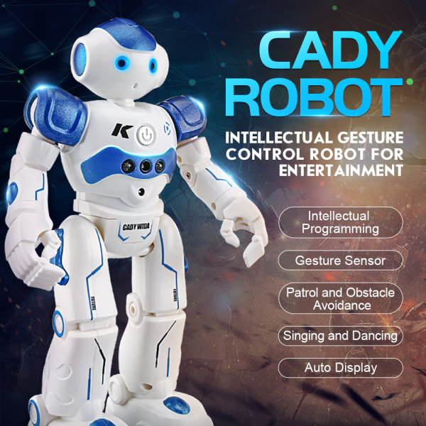 Børns fjernbetjening robotlegetøj, gestus og sensing programmerbar fjernbetjening smart robot velegnet til fødselsdagsgaver til drenge og piger i alderen