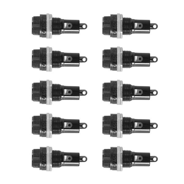 (R) 10 stk. 5 x 20 mm elektrisk panelmontering sikringsholder