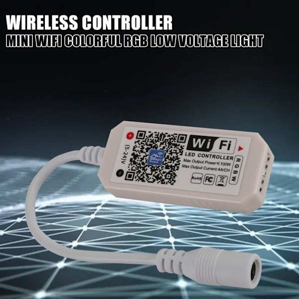 RGBW LED Strip Controller, WiFi Bluetooth APP styret, Dæmperkontrol til Android/IOS system, LED lysstreng