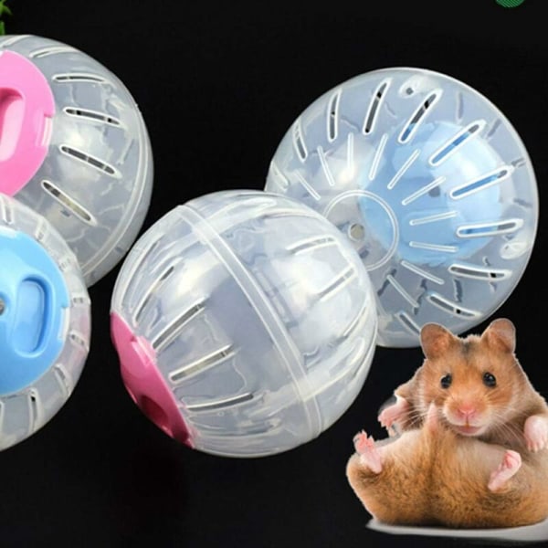 Hamsterpallo Hamster-lelu Kilparata Pienille Eläimille, Muovi, Söpöt Eläimet, Lenkkeily, Hauska Peli (10cm, Vaaleanpunainen)-