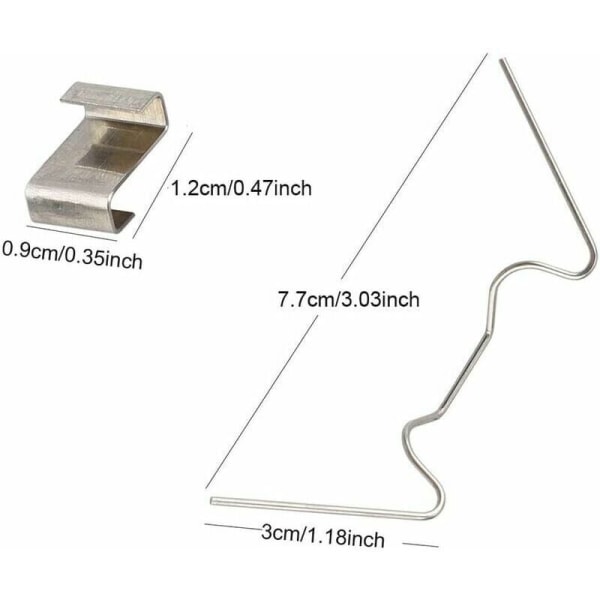 Växthusglasklämmor av rostfritt stål, växthusglasfönsterfästklämmor Z-typ glasklämmor