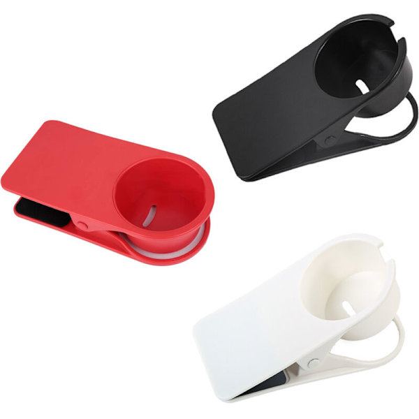 3-pack flaskhållare för bord, glasklämma, förvaring, underlägg, klipp, DIY-kaffekoppshållare, klipp (röd, svart, vit)