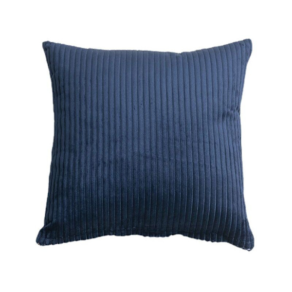 Set med 2 putetrekk 45x45cm Fløyel Mørkeblå Putetrekk