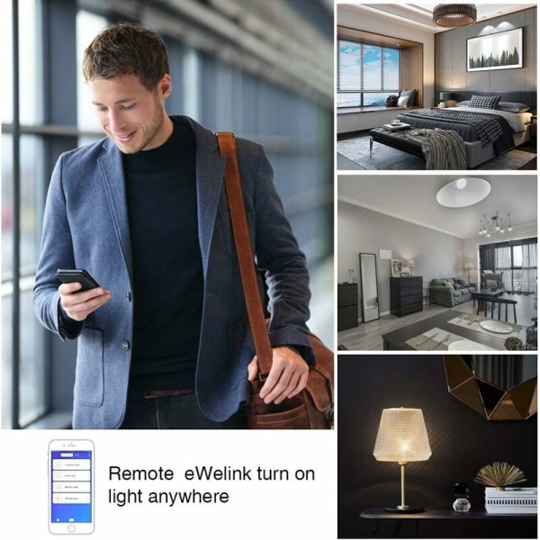 WiFi Smart Switch Intelligent Universal Wireless Remote Control Voice Control with Timer DIY Switch 2.4G WiFi Remote Switches Compatible with Alexa,