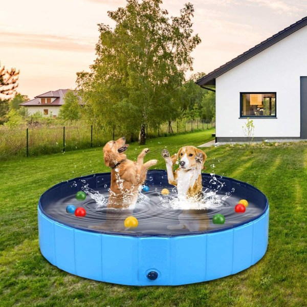 Liten hundpool, liten hund kraftigt hopfällbart plastbadkar, portabel liten pool för husdjur, duschbadkar för skötsel av husdjur