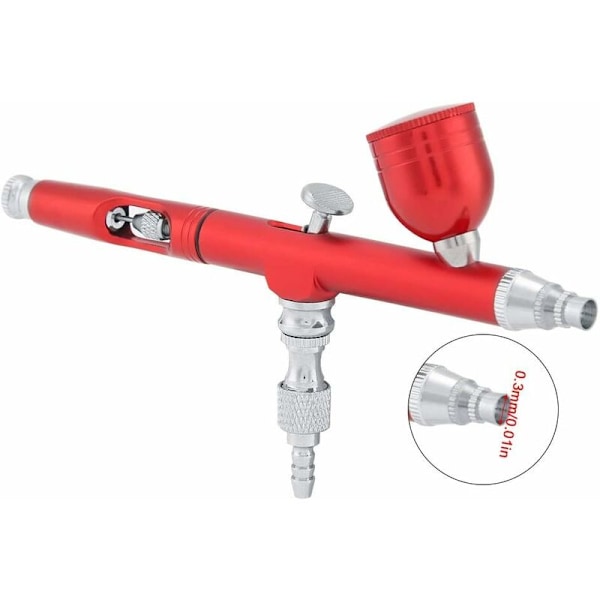 7CC Airbrush-systemkit med Insugningskontakt Målningsverktyg Multifunktionell Dubbelverkande Airbrush-kit Airbrushkompressor Spraykonst Målningsvapenkit