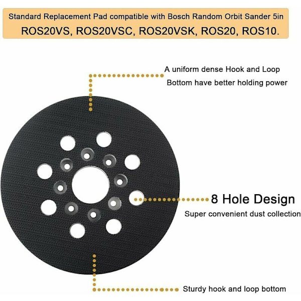125 mm slipeskive Kompatibel med Bosch PEX 220 A,GEX 125-1 AE,PEX 220 AE, Skil 7402/7490, 2 stk.
