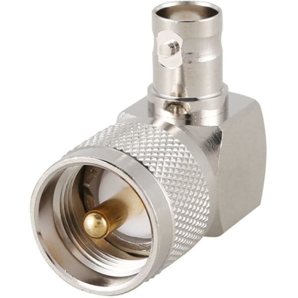 UHF PL259 -259 -uros BNC-oikean kulman RF-sovitinliitin, hopea