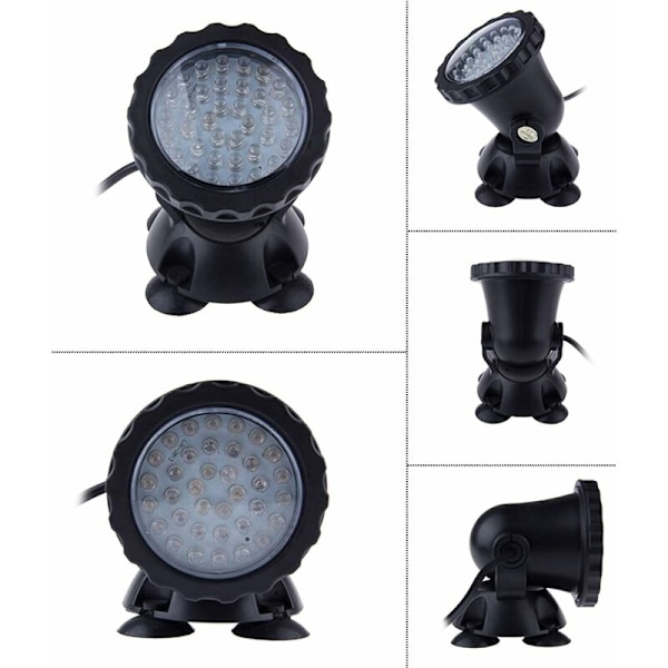 Underwater Pond Light 36 LED Farveskiftende Spotlys til Vandakvarium Have Dam Pool Akvarium