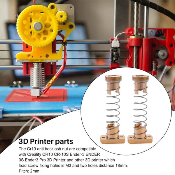 T8 Anti-Spring Springmutter Eliminering Spacemutter for 3 -10 T8 Hovedskrue DIY CNC 3D-printer Bly 2Mm