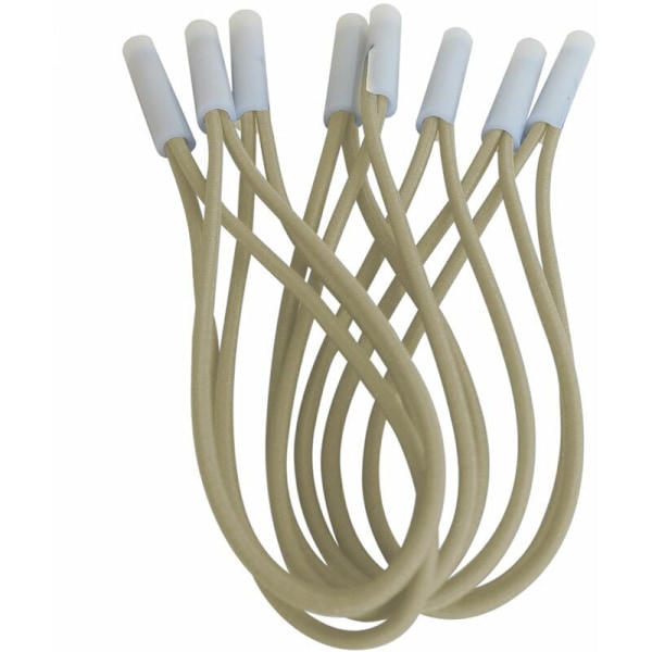 Sæt med 10 Cabiclic spændebånd med beige vippetop