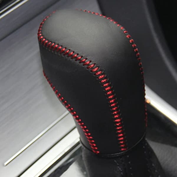 Lær girskiftknottdeksel for Golf 6 7 MK6 MK7 B7