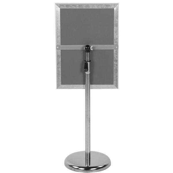 A3 Justerbar Menytavla Hållare, Silver Golvstående Posterhållare (Rät Vinkel)