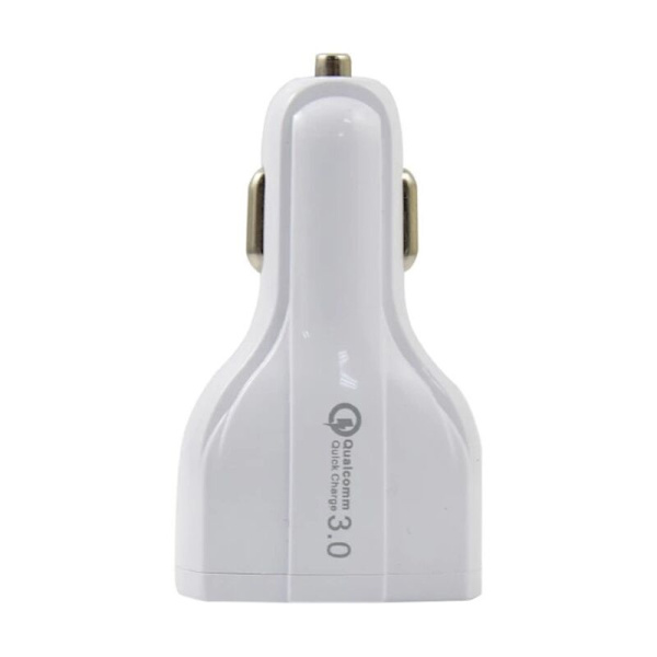 Pd Biloplader Qc3.0 Dobbelt USB Multi-porte 3.0 Opladning 5V3A18W Mobiltelefon Hvid