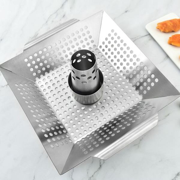 Rustfrit Stål Stegepande Udendørs Grill Multifunktionel Kyllinggrill Grill Grøntsags Grill Stegepande Kyllingrist