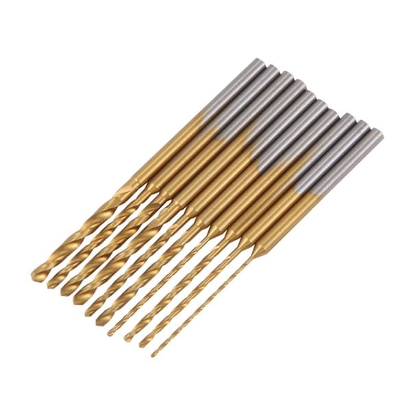 - Vridborsett - 10 stk 0,6 mm-2,2 mm Tiny Drill Bit 2,35 HSS Mini Drill Bits Hullboringsverktøy