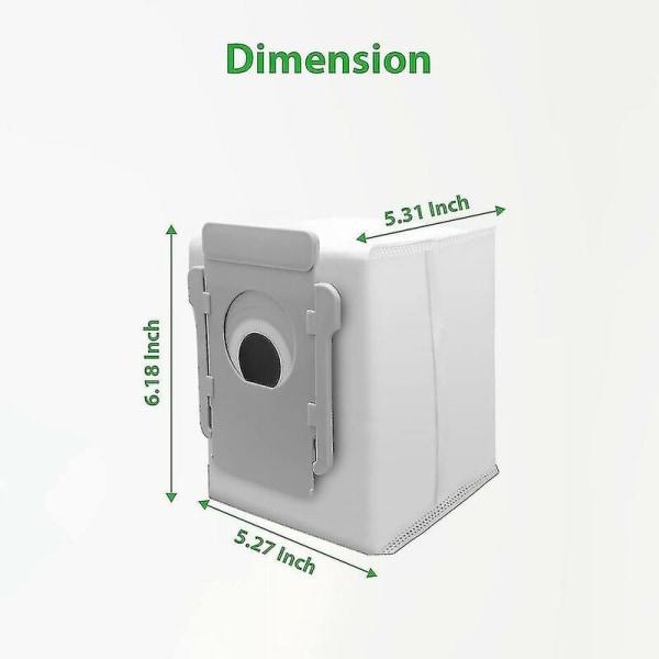 10 stk støvsugerposer til Irobot Roomba J7 J7+,i7, I7+, I3+,i6+,s9(9150)