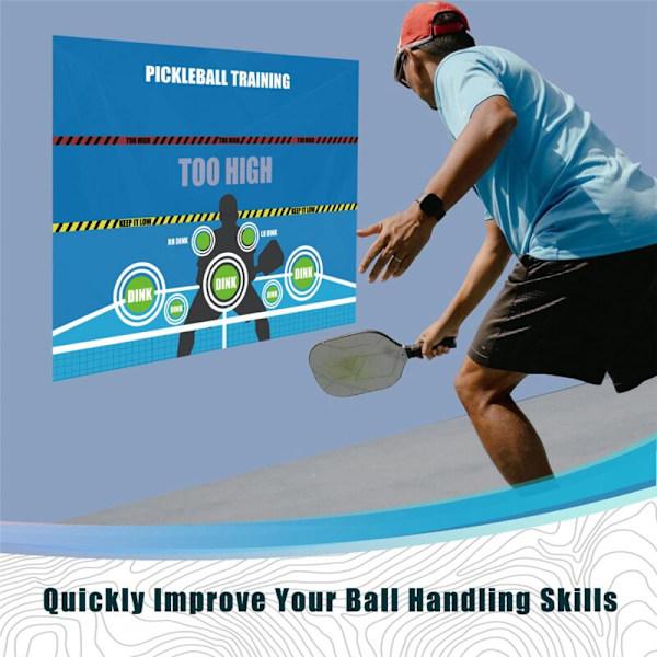 Pickleball Treningsveggklistremerker Dink Pad Øvingsbrett Poster Rebounder Hjelp