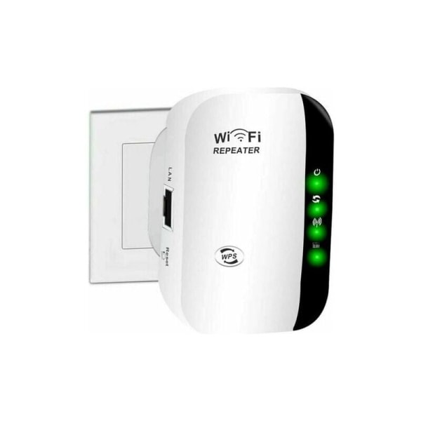 WiFi-forstærker, 2,4G trådløs internetbooster til hjemmet 300 Mbps Super boost Wi-Fi-rækkeviddeforlænger WLAN-signalforstærkerforlænger, nem opsætning og Covera