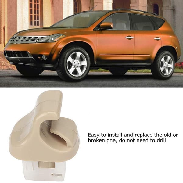 Til Ny 2003-2007 SOLSKÆRM FASTGØRELSESKLIP - BEIGE INTERIØR