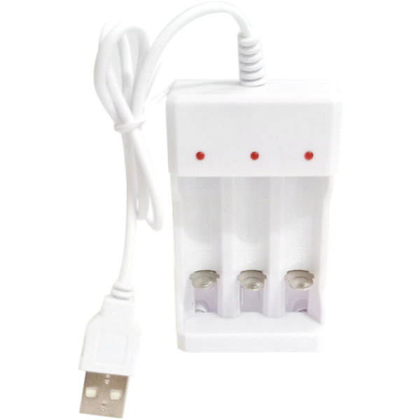 5. 7. Batteri Universal Hvid En Tre Slots USB Interface Konstant Lys Lader