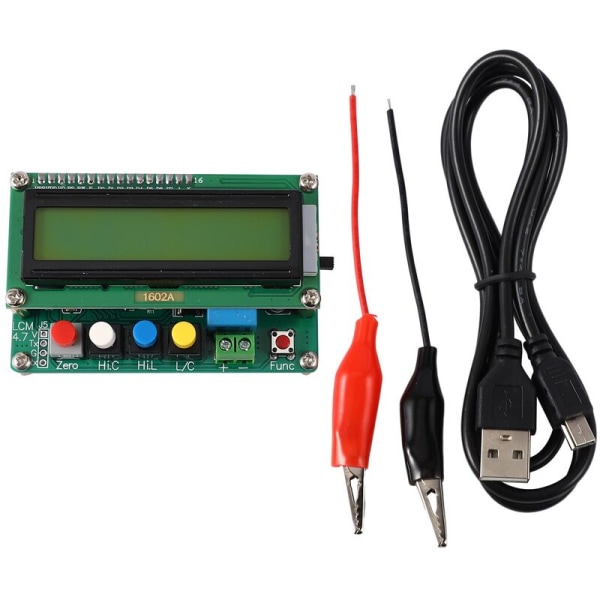 Lc100-a Digital LCD Högprecision Induktans Kapacitans L/C Meter Kondensatortestare Frekvens 1Pf-100Mf 1Uh-100H Lc100-a + Testklämma