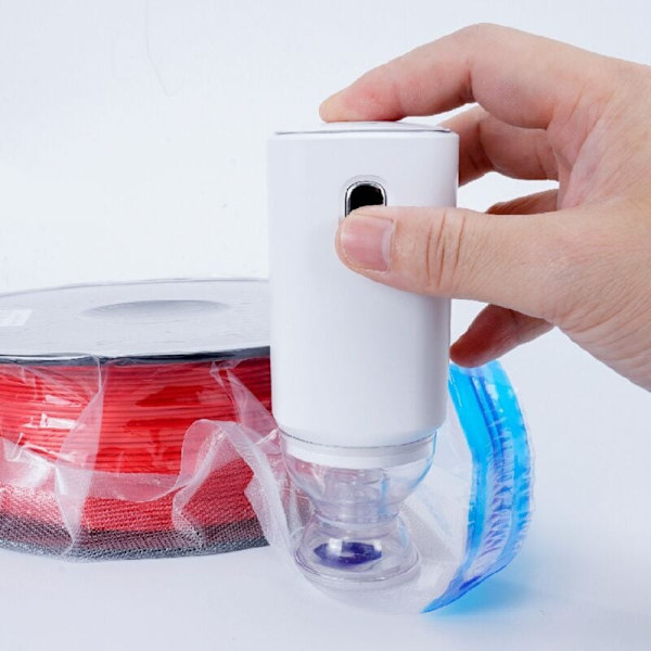 USB-laddningsbar elektrisk luftpump för 3D-skrivarfilament vakuumpåse, en-knapps pumpning med multiapplikation vit