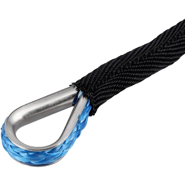 Taljetau 15m Kabel 7700lbs Nylon Trailer Gjenoppretting Sleping Stropp for SUV ATV UTV Bagasjerom Blå