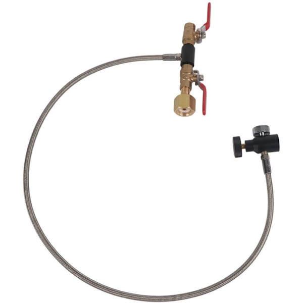 CGA-320 CO2-sylinder påfyllingsadapter med slange for fylling av sodavannstank 36\" med måler