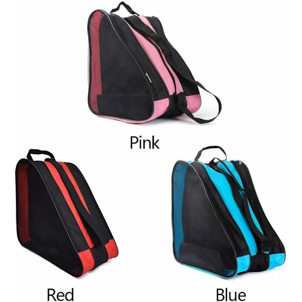 Väska för skidor och skridskor Väska för skridskor Barnväska Nylon skridsköväska med ryggsäcksfunktion Vattentät, Nr 0, Rosa, Fri storlek