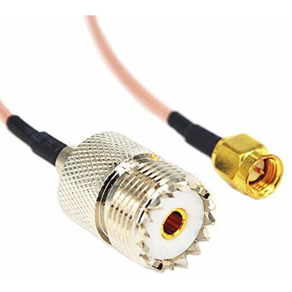 Bærbar antennekabel SMA han til UHF SO-239 hun-stik