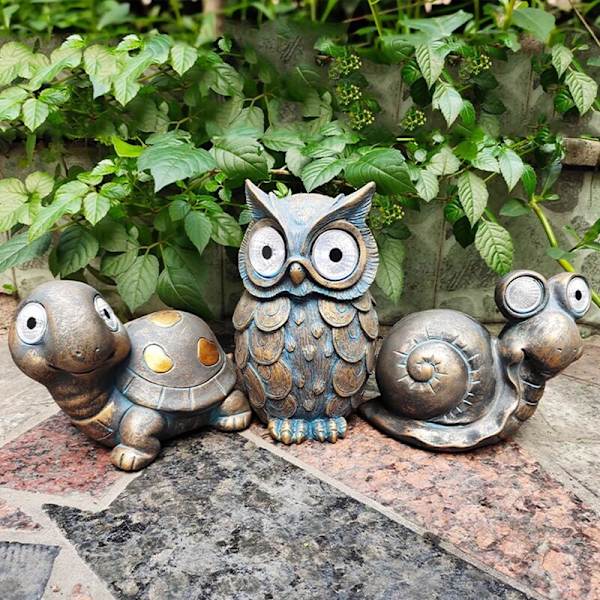 Dyr Solcellelys Hage Lampe LED Hage Lampe Morsom Solcelledrevet Lys Plen Statue Dekor