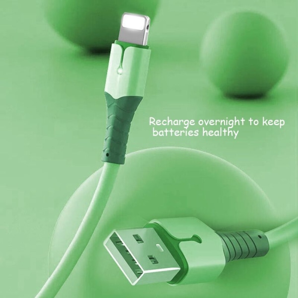 Datakabel, Oxygen Pure Copper Core Flytande Silikon Datakabel med Ljus för iPhone12, (1M, )