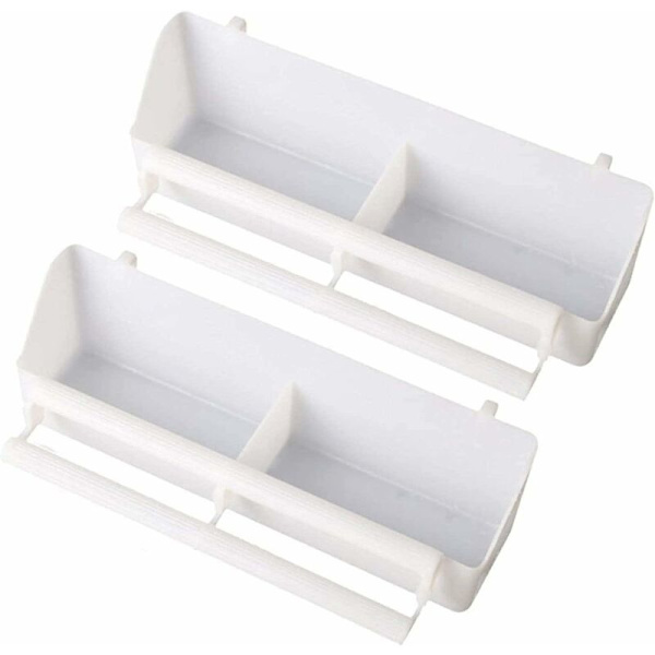 2-pack Hängande Fågelmatare, Fågelmatare, Vattenkopp, Matkopp, Burtillbehör, Vit-Fei Yu
