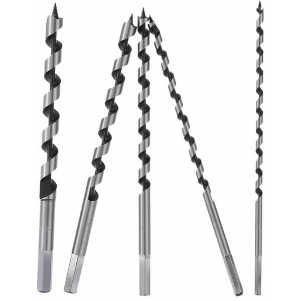 5 stk./sett 230mm Super Lang Auger Bor Bits Hex Shank Auger Bor Bits For Trebearbeiding